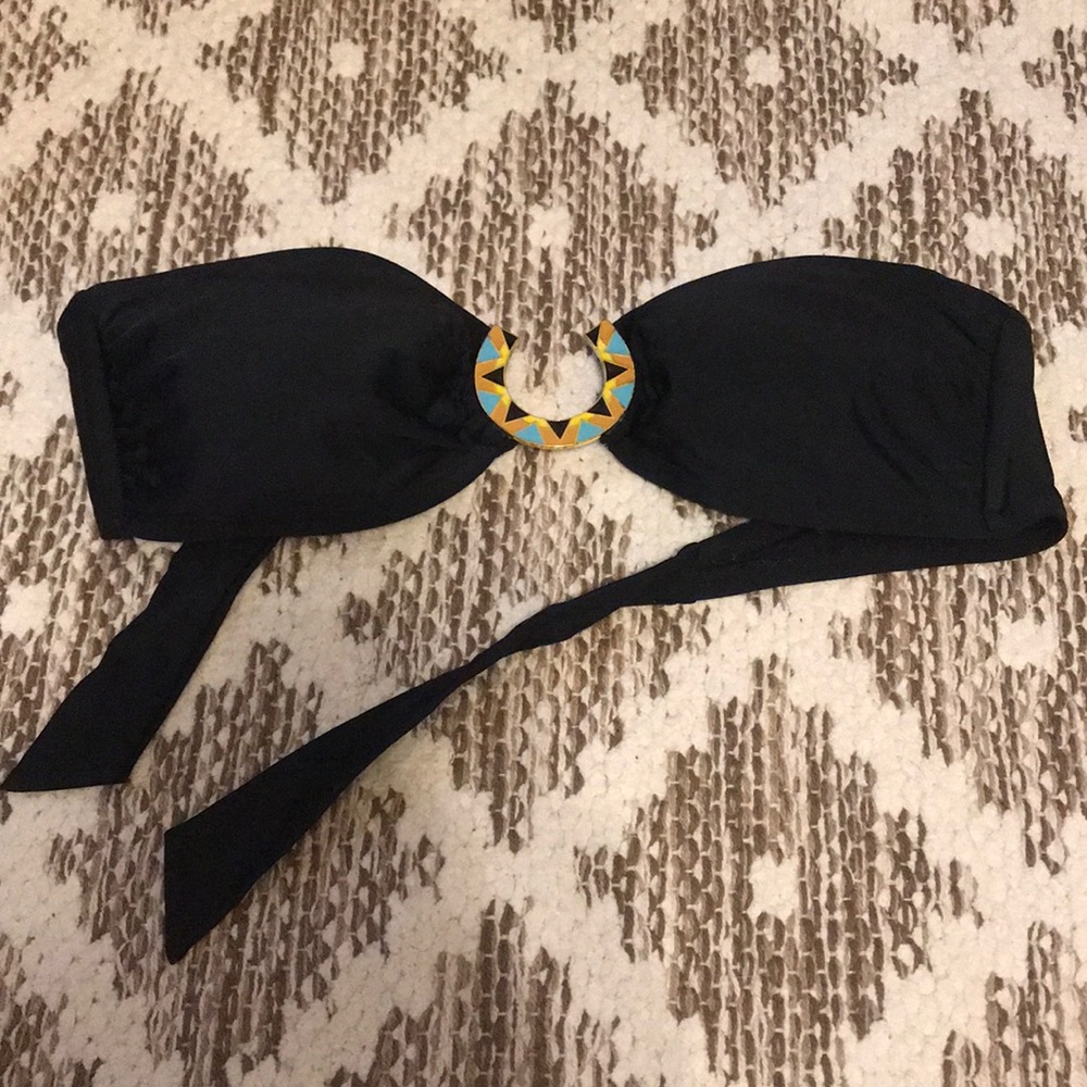 Black Bandeau Bikini Top